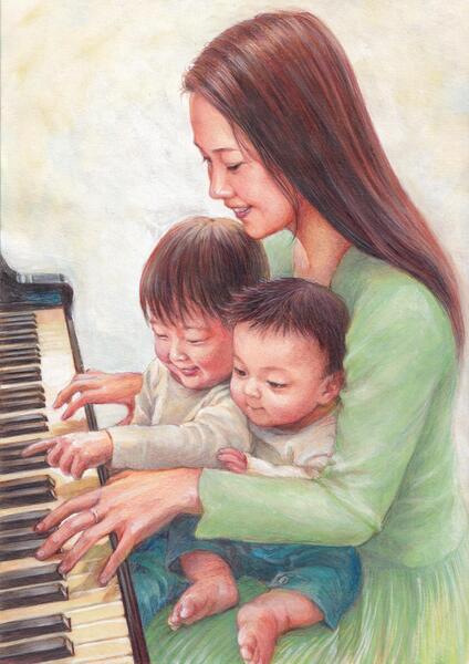 Lisa Nakazono and her kids Vol.6-02